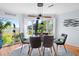 Charming dining area with serene marsh views, featuring a glass table and stylish seating, perfect for gatherings at 1502 Marsh Haven, Seabrook Island, SC 29455
