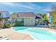 Backyard pool featuring a patio area with an outdoor dining set, perfect for relaxation and entertaining at 1929 Treebark Dr, Charleston, SC 29414