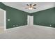 Empty carpeted bedroom with a ceiling fan at 1953 Suzanne St, Johns Island, SC 29455