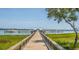 Scenic waterfront dock with boat slips and marsh views on a sunny day, creating an inviting coastal ambiance at 200 Bucksley Ln # 302, Charleston, SC 29492