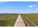 Picturesque wooden boardwalk through marshlands leading to waterfront at 2105 Landfall Way, Seabrook Island, SC 29455