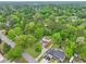 Expansive aerial view showing the home, pool, and mature trees at 22 Monte Sano Dr, Hanahan, SC 29410