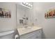 Bright bathroom featuring a large mirror and a vanity for added convenience at 22 Monte Sano Dr, Hanahan, SC 29410