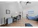 Vaulted ceiling bedroom with a dedicated desk area and lots of natural light at 22 Monte Sano Dr, Hanahan, SC 29410