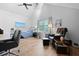 Bright bedroom with a vaulted ceiling, desk area, and relaxing sitting area at 22 Monte Sano Dr, Hanahan, SC 29410