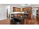 Modern kitchen with granite countertops, a central island, and stainless steel appliances at 22 Monte Sano Dr, Hanahan, SC 29410