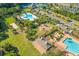 Aerial view of community amenities including pool, playground, tennis courts, and well-maintained landscaping at 3500 Maplewood Ln, Mount Pleasant, SC 29466