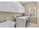 Well-equipped laundry room featuring a sink, lots of storage, and a modern washer and dryer at 3500 Maplewood Ln, Mount Pleasant, SC 29466