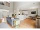 Open-concept living room view includes kitchen and entry at 3526 Stockton Dr, Mount Pleasant, SC 29466