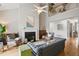 Inviting living room features hardwood floors, a fireplace, and lots of natural light at 3526 Stockton Dr, Mount Pleasant, SC 29466