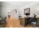 Comfortable home office with hardwood floors and a large executive desk at 3526 Stockton Dr, Mount Pleasant, SC 29466