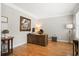 Comfortable home office with hardwood floors and great natural light at 3526 Stockton Dr, Mount Pleasant, SC 29466