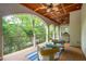 Relaxing porch with wood ceilings and comfortable seating at 4952 Steeplechase Ln, Hollywood, SC 29449