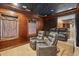 Private theater room with plush seating and a star-lit ceiling at 4952 Steeplechase Ln, Hollywood, SC 29449