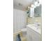 Clean, vintage bathroom with white fixtures, a shower-tub combination, and good lighting at 5907 Murray Dr, Hanahan, SC 29410