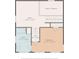 Second floor plan highlighting bedroom, bathroom, and hall dimensions at 1049 Bradford Ave, Charleston, SC 29412