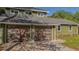 Spacious two-car garage featuring modern doors and exterior lighting at 1049 Bradford Ave, Charleston, SC 29412