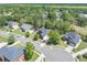 A high definition aerial view showcases beautiful homes and lush, green landscaping at 105 Kirkhaven Ct, Goose Creek, SC 29445
