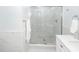 Beautiful bathroom featuring a glass enclosed shower with marble accents and modern fixtures at 105 Kirkhaven Ct, Goose Creek, SC 29445