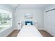 Comfortable and well-lit bedroom with a playful hanging monkey and two windows at 105 Kirkhaven Ct, Goose Creek, SC 29445