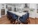 Spacious kitchen with stainless steel appliances, an island, and barstool seating at 105 Kirkhaven Ct, Goose Creek, SC 29445