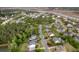 An aerial view shows homes in a lush community with mature trees, swimming pools, and quiet streets at 1104 Beresford Run, Charleston, SC 29492
