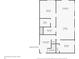 First floor plan featuring the kitchen, living room, two bedrooms, bathroom, and laundry room; garage not shown at 1104 Beresford Run, Charleston, SC 29492