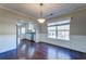 Dining room with hardwood floors and chandelier at 118 Willowbend Ln, Summerville, SC 29485