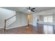 Living room with hardwood floors and staircase at 118 Willowbend Ln, Summerville, SC 29485