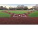 A well-groomed baseball field featuring vibrant green grass and clearly marked bases, perfect for competitive play at 1450 E Montague Ave, North Charleston, SC 29405