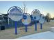 Park Circle Playground sign highlighting sponsors, made possible with Boeing's help at 1450 E Montague Ave, North Charleston, SC 29405