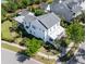 Aerial view of a well-maintained home with a manicured lawn and beautiful landscaping at 1526 Old Rivers Gate Rd, Mount Pleasant, SC 29466