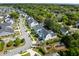 Community aerial view featuring lush green trees, sidewalks, and a neighborhood playground at 1562 Charming Nancy Rd, Charleston, SC 29412