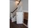 Staircase leads to a basement with a door to a storage area at 1651 Indy Dr, North Charleston, SC 29405