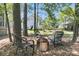 Inviting backyard with a cozy fire pit and comfortable seating area for outdoor relaxation at 1828 S James Gregarie Rd, Mount Pleasant, SC 29466