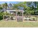 Charming backyard garden with a wooden fence and gate, perfect for cultivating plants and vegetables at 1828 S James Gregarie Rd, Mount Pleasant, SC 29466