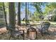 Inviting backyard with a cozy fire pit and comfortable seating area for outdoor relaxation at 1828 S James Gregarie Rd, Mount Pleasant, SC 29466