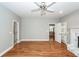 Spacious main bedroom featuring hardwood floors, ample closet space, and neutral color scheme at 2001 Baltusrol Ct, Summerville, SC 29483