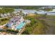 Breathtaking aerial view showcasing the community, waterfront, and luxurious amenities at 2138 Boatwright Rd, Johns Island, SC 29455