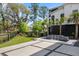 Stunning backyard boasts a custom fountain and beautifully landscaped surroundings at 2138 Boatwright Rd, Johns Island, SC 29455