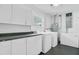 Convenient laundry room with white cabinets, countertops, washer, and dryer at 238 Howle Ave, Charleston, SC 29412