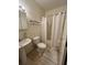 Functional bathroom featuring a shower/tub combo and pedestal sink at 241 Germantown Rd, Summerville, SC 29483