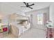 Bright bedroom features ceiling fan, and a bunk bed with storage at 245 Ribbon Rd, Summerville, SC 29483
