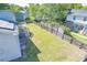 Overhead view of the backyard with wood privacy fence, and lush green grass, perfect for outdoor activities at 2920 Newport Pl, North Charleston, SC 29420