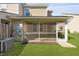 The screened-in porch, ideal for entertaining, overlooks the home's lush backyard at 344 Flyway Rd, Goose Creek, SC 29445