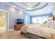 Main bedroom with a trey ceiling, ceiling fan, and a TV at 3567 Somerset Hills Ct, Mount Pleasant, SC 29466