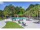 A sparkling pool offers plenty of space for lounging and relaxing in this resort-style community at 3567 Somerset Hills Ct, Mount Pleasant, SC 29466