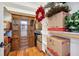 Walk in closet with wooden shelves and rod and cabinet offer organization at 4386 Park Island Rd, Hollywood, SC 29449