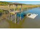 Dock with gazebo provides a lovely spot to relax and enjoy the tranquility of the water at 4386 Park Island Rd, Hollywood, SC 29449