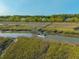 Picturesque dock with a gazebo overlooking the serene water and marsh landscape at 4386 Park Island Rd, Hollywood, SC 29449